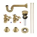 Kingston Brass Plumbing Sink Trim Kit with PTrap and Overflow Drain, Brushed Brass CC53307VOKB30